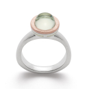 925/ - Ring, rosé vg. matt Grüner Amethyst...