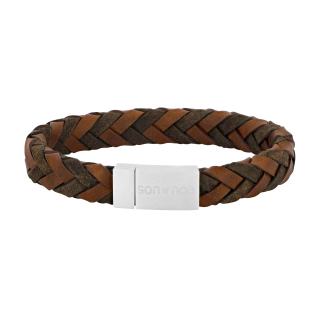 SON Armband braunes Kalbsleder 19cm