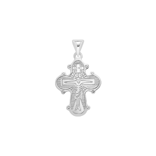 Rhod. Silber Dagmarkreuz blanke Rückseite 19mm