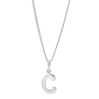 Rhod. Silberanhänger "C" 12mm