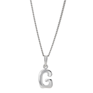 Rhod. Silberanhänger "G" 12 mm