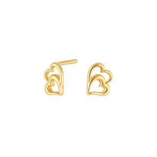 8kt. goldohrringe Herz