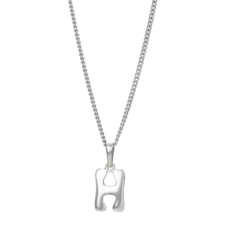 Rhod. Silberanhänger "H" 12mm