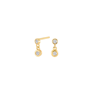 8kt. goldohrringe m/cz