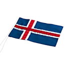 Isländisch Flagge für 40 cm - 10x16 cm