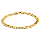 SON Armband STAHL poliert 19cm IPGold 19