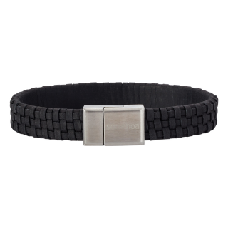 SON Armband schwarzes Kalbsleder 23cm 12mm 23