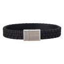 SON Armband schwarzes Kalbsleder 23cm 12mm 23
