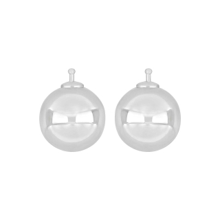 Rhod. Silber System-Anhänger 14mm Kugle