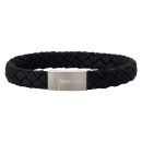 SON Armband schwarzes Kalbsleder 21cm 10mm 21