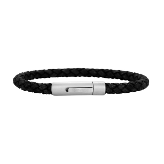 SON Armband schwarzes Kalbsleder 23cm 23
