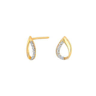 8kt. Goldohrringe m/cz