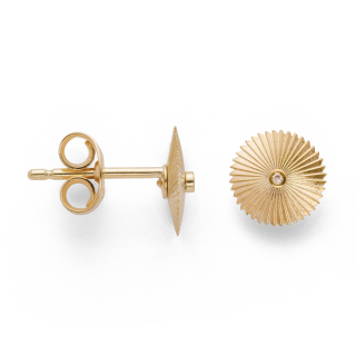 750/- Ohrstecker matt./Poliert, 0,01ct W-SI