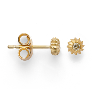 750/- Ohrstecker matt., Brillanten 0,06ct W-SI