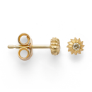 750/- Ohrstecker matt., Brillanten 0,06ct W-SI
