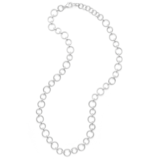 925/- Collier matt., 60cm + 3,5cm