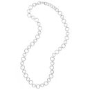 925/- Collier matt., 60cm + 3,5cm