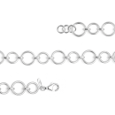 925/- Armband, rho. matt., 20cm + 1cm