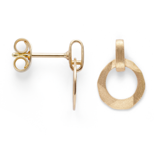 750/- Ohrstecker matt./Gebüstet