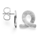 925/- Ohrstecker, rho. Kratzmatt