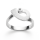 925/- Ring matt./Kratzmatt, Brillant 0,02ct W-SI