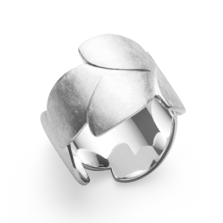 925/- Ring, rho. matt./Kratzmatt