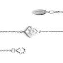 925/- Armband, rho. matt./Poliert, 17+2cm, 1,8mm