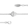 925/- Armband, rho. matt./Poliert, 17+2cm, 1,8mm