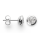 925/- Ohrstecker Poliert, Weißer Topas 1,20ct
