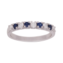 Weissgoldring 585 m. 0,25caratW/Si + Saphir