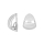 Rhod. Silber system-Clips Eva 15x13mm