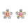Blume Pink Kristall, 14 Karat