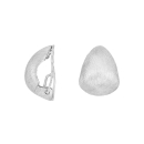 Rhod. Silber matt system-Clips Eva 15x13mm