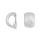 Rhod. Silber matt system-Clips Mimi 17x12mm
