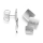 925/- Ohrstecker Kratzmatt, Dia. 0,02ct W-SI