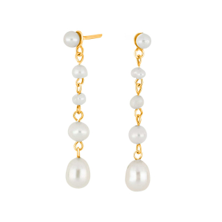 Vergoldeter Silber Ohrring PEARL52