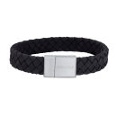 SON Armband schwarzes Kalbsleder 23cm 12mm 23