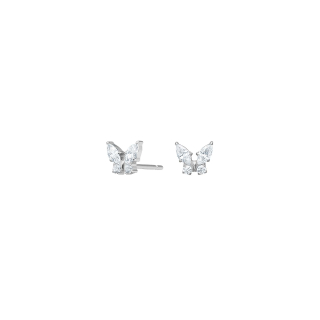 Titanium Ohrstecker Schmetterling m.weiß cz