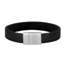 SON Armband schwarzes Kalbsleder 19cm 12mm 19