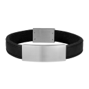SON Armband schwarzes Kalbsleder 23cm 12mm 23