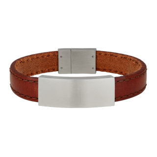 SON Armband braunes Kalbsleder 23cm 12mm 23