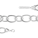 925/- Armband, rho. matt., 17cm + 3cm