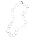 925/- Collier matt., 61cm + 3cm