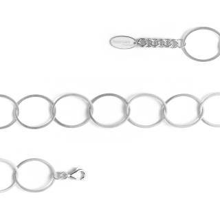 925/- Armband matt., 17cm + 2cm