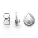 925/- Ohrstecker, rho. matt., Zuchtperlen  0,57ct