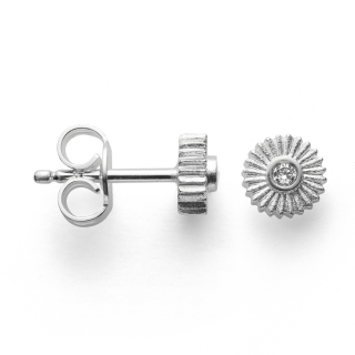 925/- Ohrstecker matt., Brillanten 0,02ct W-SI
