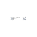 HEART 14kt. Weissgoldohrringe m/dia 0.20ct W/SI