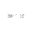 HEART 14kt. Weissgoldohrringe m/dia 0.50ct W/SI