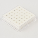 Nasen piercing Silber 2,5mm crystal 36 stk