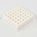 Nasen piercing verg. silber 2,5mm crystal 36 stk
